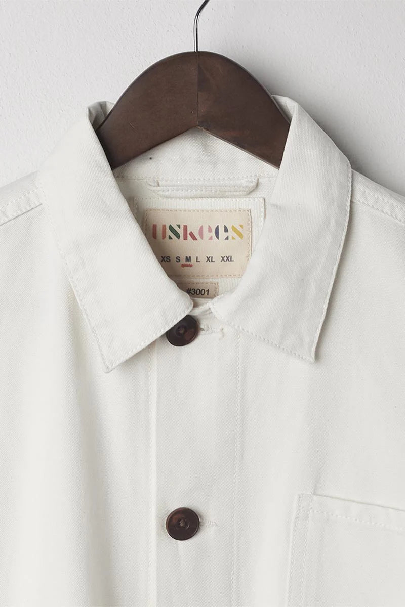 Uskees 3001 Button Overshirt in Cream