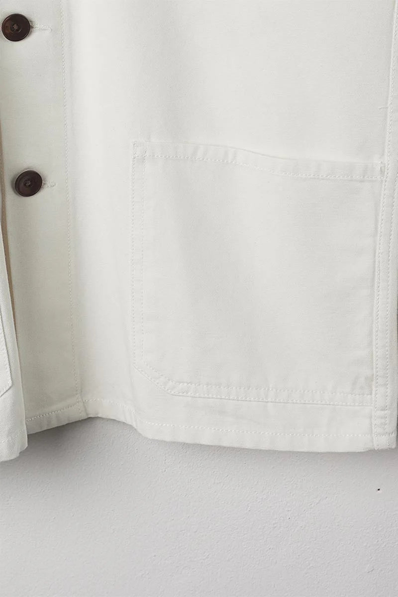 Uskees 3001 Button Overshirt in Cream