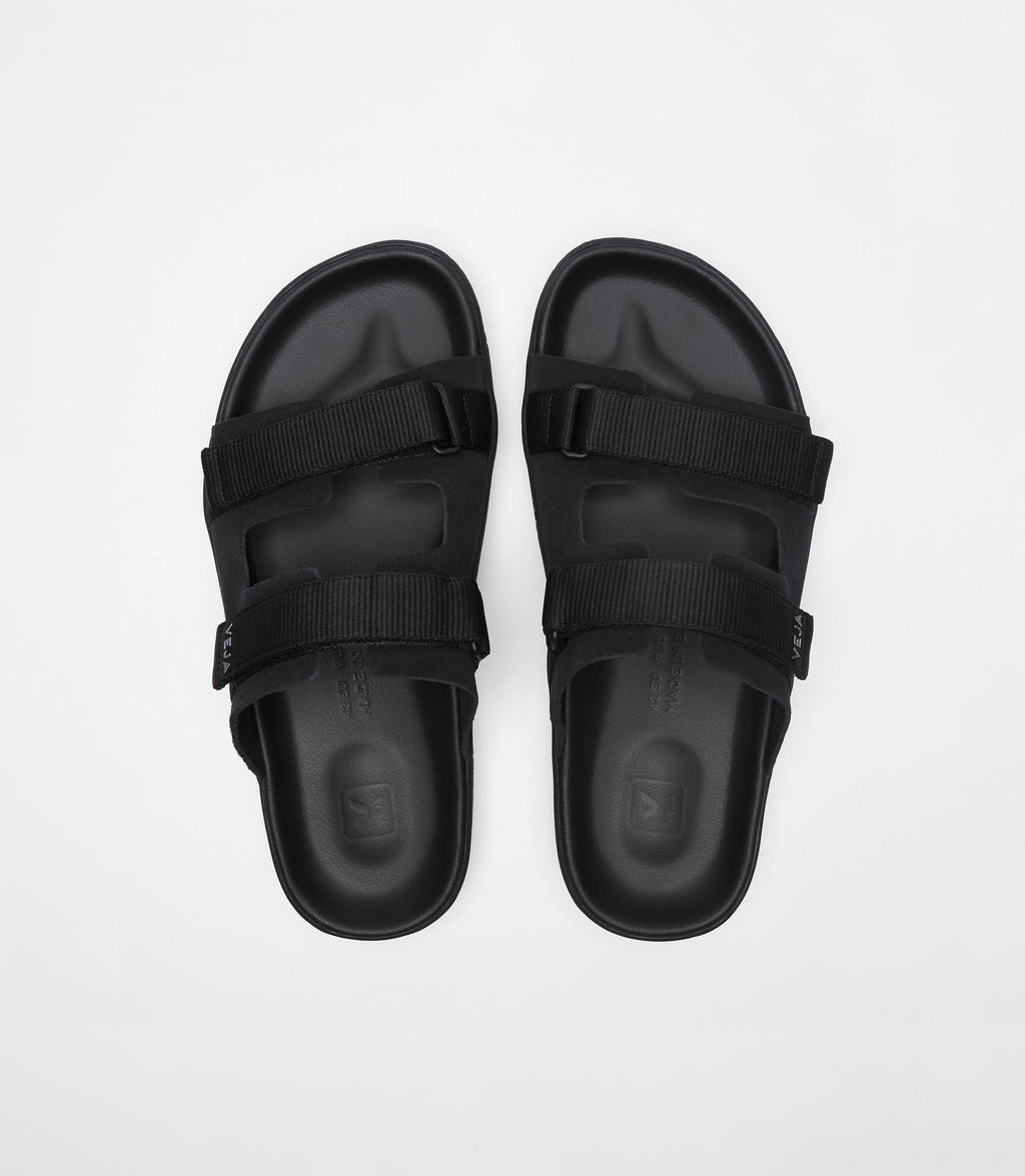 VEJA Arpoador Suede Sandal in Black