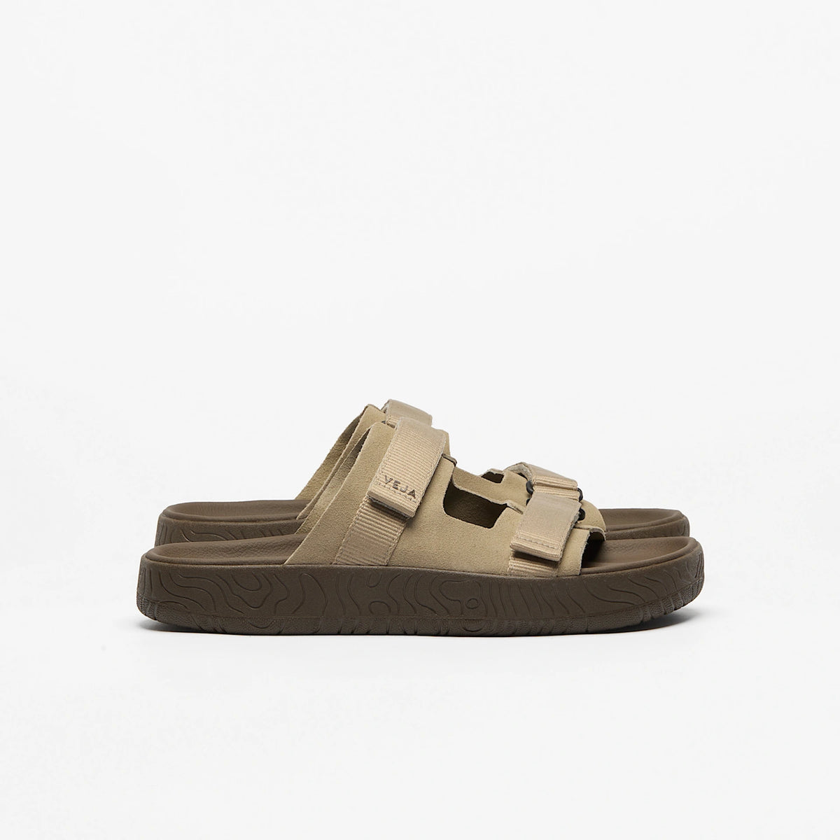 VEJA Arpoador Suede Sandal in Soft Taupe/Falcon