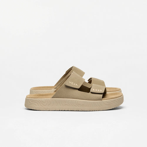 VEJA Etna Suede Sandal in Taupe/Almond