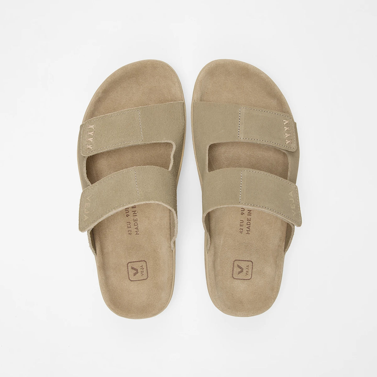 VEJA Etna Suede Sandal in Taupe/Almond