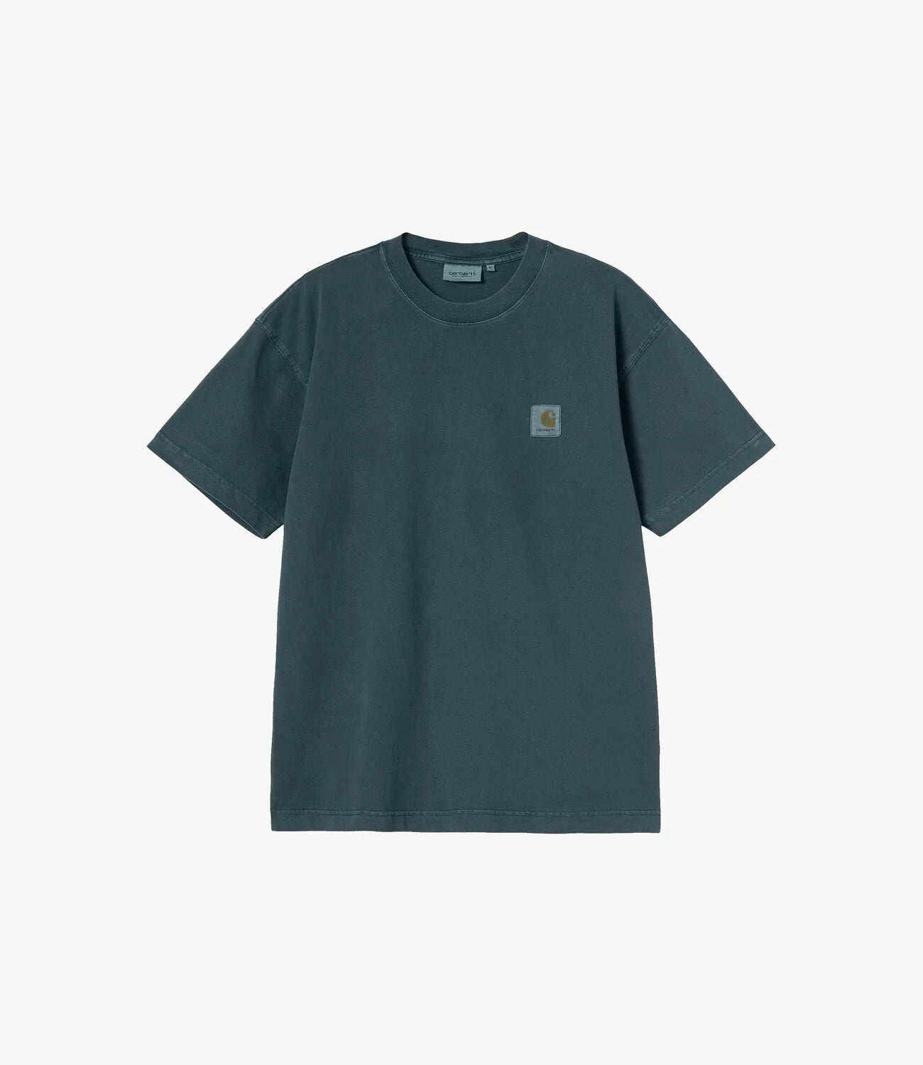Carhartt WIP Vista SS Logo Tee in Deep Lagoon