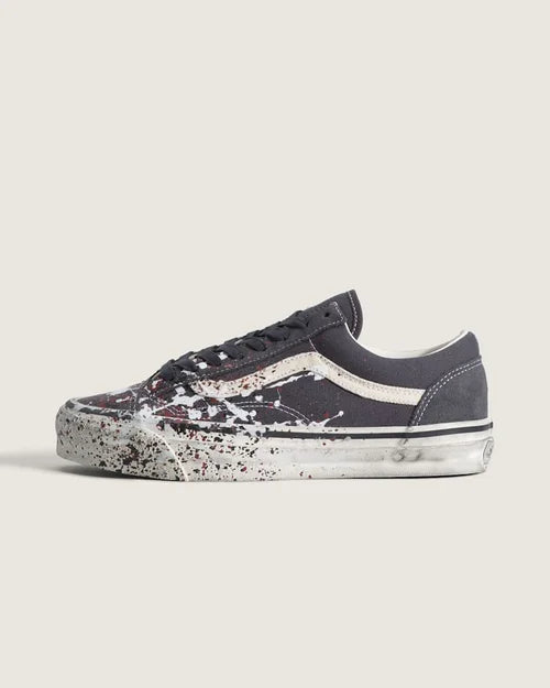 Vans Premium LX Old Skool 36 Paint Splatter in Charcoal Grey
