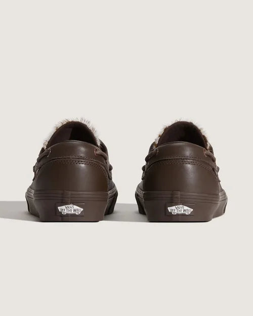 Vans Premium 2-Eyelet Boat Shoe in Pony Hair Dark Brown
